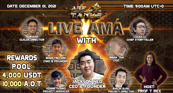 (4,000USDT & 10,000AOT Giveaway!) Age of Tanks AMA with the Core Members